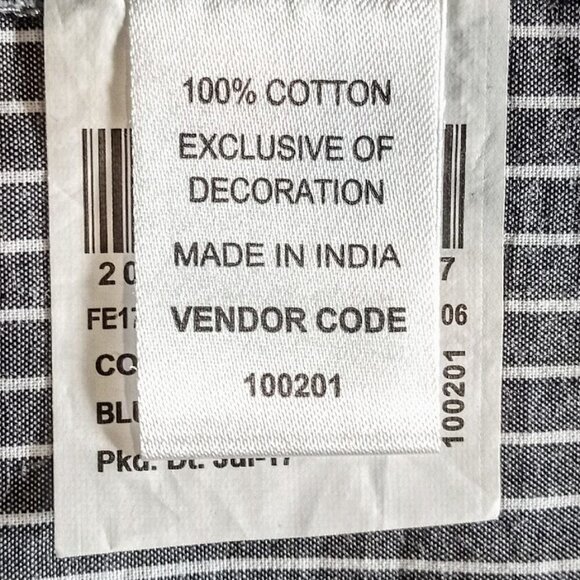 Bare Denim Embellished Grey Striped Tie Front Cotton Jacket - Picture 6 of 8